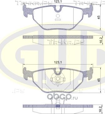 Тормозные колодки G.U.D. задние для BMW 7 II (E32) 1985-1994. Артикул GBP026500