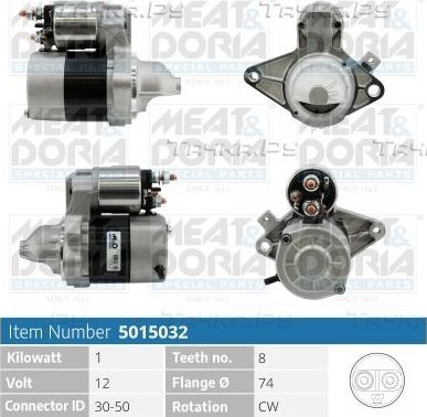 Стартер Meat & Doria для Peugeot 107 I 2005-2014. Артикул 5015032