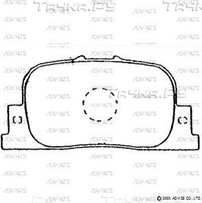 Тормозные колодки Advics. Артикул SN672