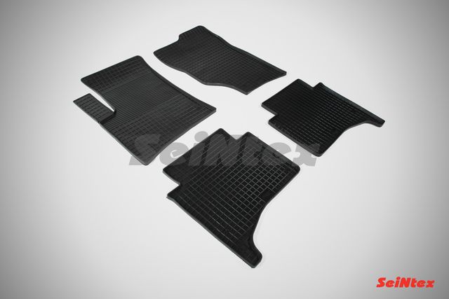 Коврики резиновые Seintex с узором сетка для салона Volkswagen Touareg I 2002-2010. Артикул 00463
