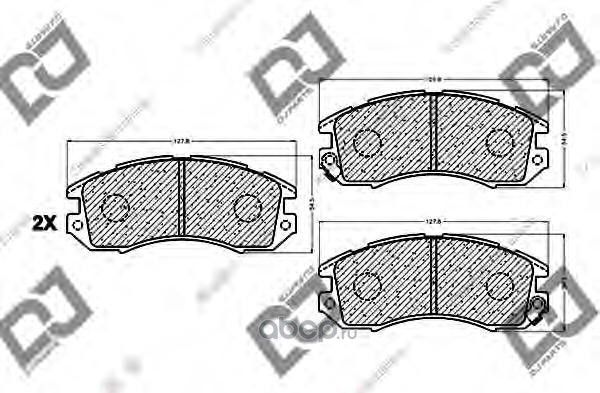 Колодки тормозные дисковые (DJ Parts). Артикул BP1036