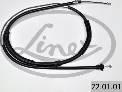 Трос ручника (тросик ручного тормоза) Linex. Артикул 22.01.01