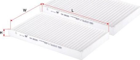 Салонный фильтр Sakura. Артикул CA-28320