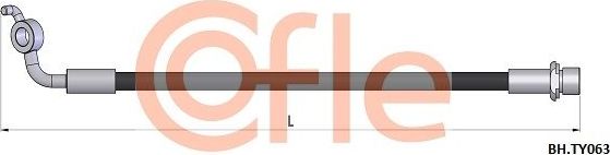 Тормозной шланг Cofle. Артикул 92.BH.TY063