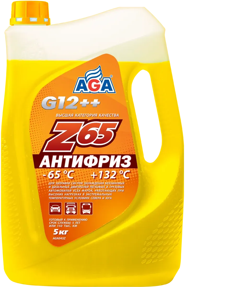 Антифриз  желтый  -65С  5 кг (AGA). Артикул aga043z