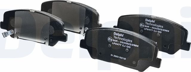 Тормозные колодки Delphi (Low-Metallic). Артикул LP2477