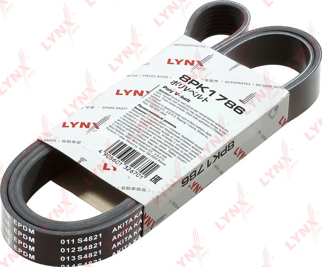 Приводной ремень поликлиновой LYNXauto. Артикул 8PK1786