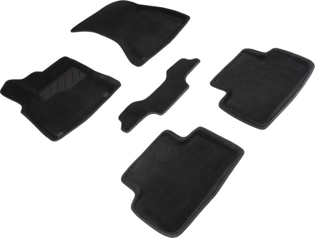 Коврики Seintex 3D ворсовые для салона Porsche Macan I рестайлинг 2018-2026 ЧЕРНЫЕ. Артикул 96469