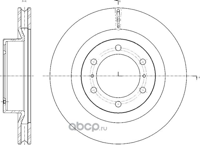 Диск торм Перфорация (G-Brake). Артикул GR21220