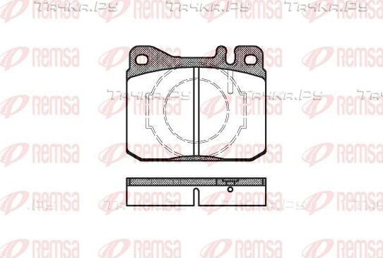 Тормозные колодки Remsa передние для Volkswagen LT I 1975-1996. Артикул 0010.40