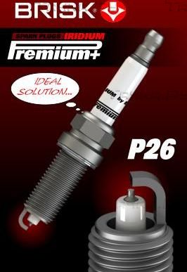 Свеча зажигания Brisk P26 Iridium Premium+ для Dacia Lodgy 2012-2026. Артикул 1977