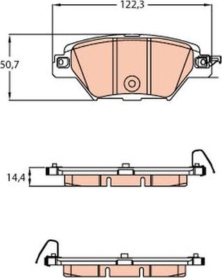 Тормозные колодки TRW задние для Mazda CX-9 II 2016-2026. Артикул GDB2199