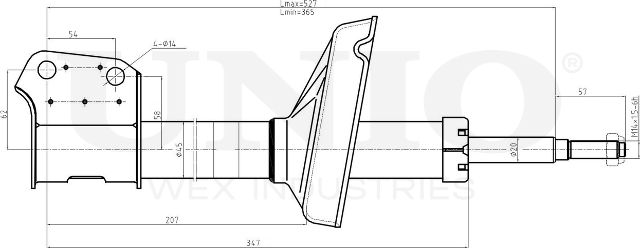 Амортизатор подвески (Unio). Артикул SAB-10605