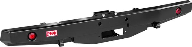 Бампер силовой РИФ задний с площадкой под лебёдку и фонарями, стандарт для УАЗ Буханка 3741, 3909, 2206, 3962 1990-2026. Артикул RIF452-21350