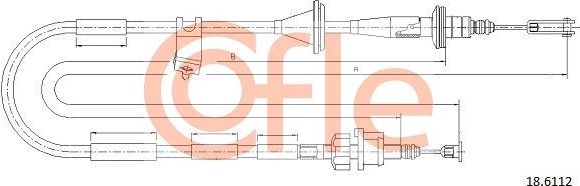 Трос сцепления Cofle. Артикул 92.18.6112