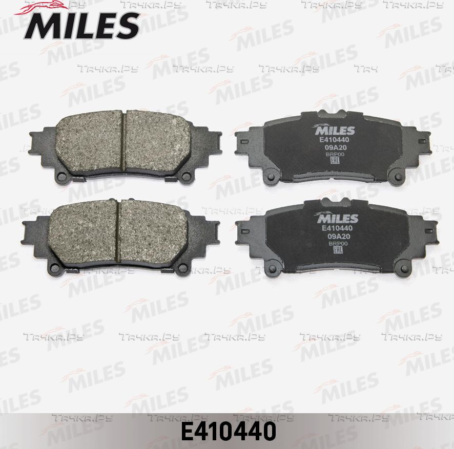 Тормозные колодки Miles (Low-Metallic) задние для Lexus GS IV 2011-2018. Артикул E410440