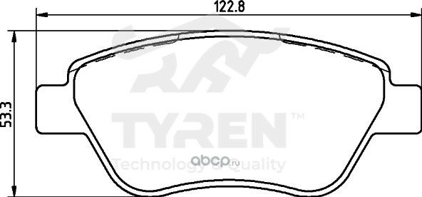 Дисковые тормозные колодки (Tyren). Артикул TYR1212901