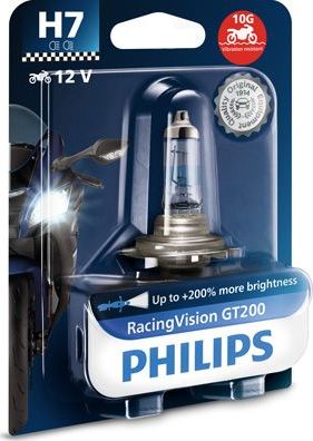 Zarowka, reflektor Philips RacingVision GT200 moto. Артикул 12972RGTBW