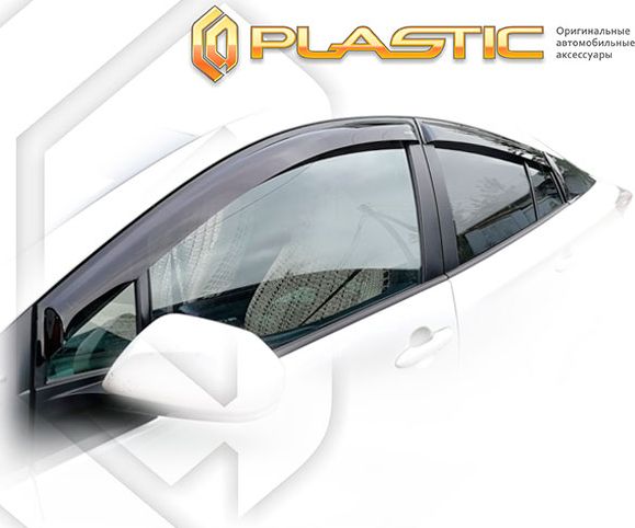 Дефлекторы СА Пластик для окон (Classic полупрозрачный) Toyota Prius IV 2016-2026. Артикул 2010030313368