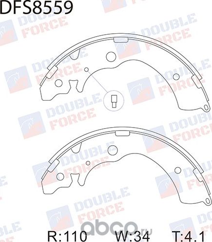 Колодки тормозные барабанные Double Force Double Force. Артикул DFS8559