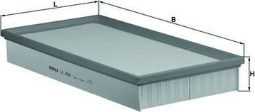 Воздушный фильтр Mahle. Артикул LX 2024