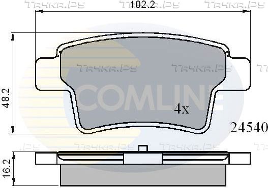 Тормозные колодки Comline Comline задние для Citroen C4 Picasso I 2006-2013. Артикул CBP01713