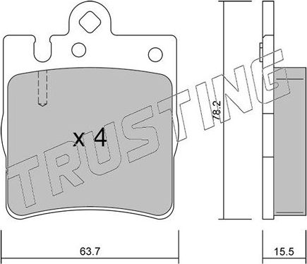 Тормозные колодки Trusting. Артикул 353.0