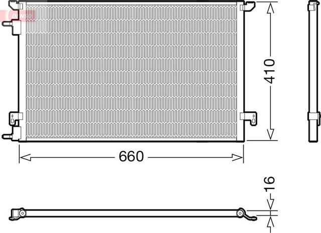 Радиатор кондиционера (конденсатор) Denso для Fiat Croma II 2005-2011. Артикул DCN20045