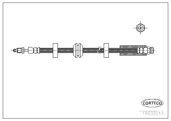 Тормозной шланг Corteco передний передний для Saab 9000 I 1988-1998. Артикул 19032213