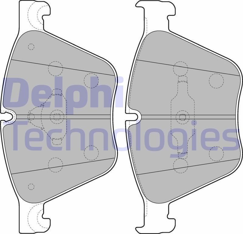 Тормозные колодки Delphi (Low-Metallic). Артикул LP2210