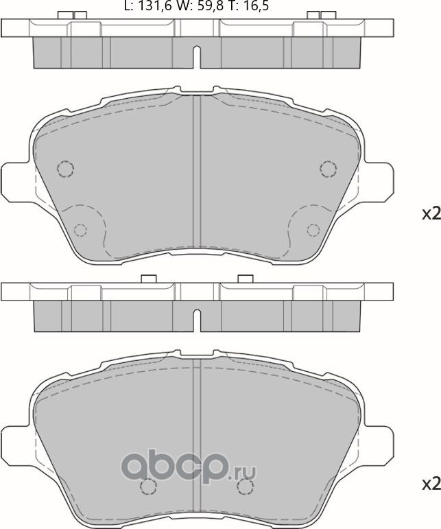 Колодки тормозные дисковые Avantech (противоскрипная пластина в компл.). Артикул AV128