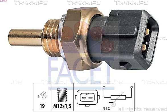 Датчик температуры охлаждающей жидкости Facet Made in Italy - OE Equivalent для Fiat Albea 1998-2002. Артикул 7.3157