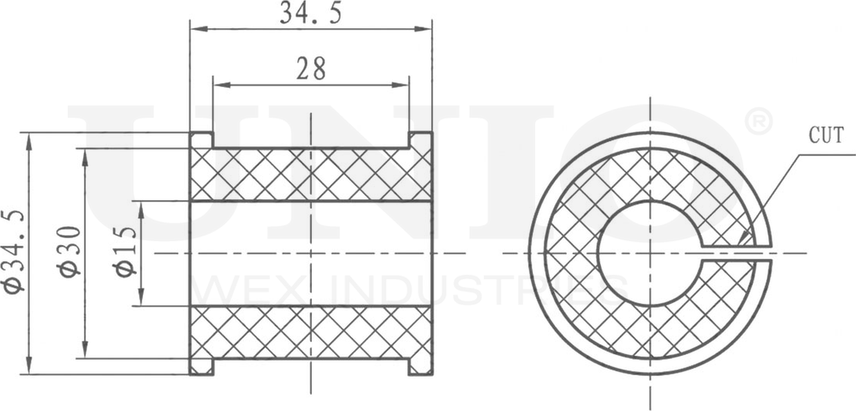 Втулка стабилизатора (Unio). Артикул RMP-10130