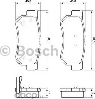 Колодки тормозные дисковые (Bosch). Артикул 986424728