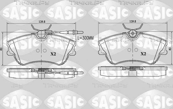 Тормозные колодки Sasic. Артикул 6214028