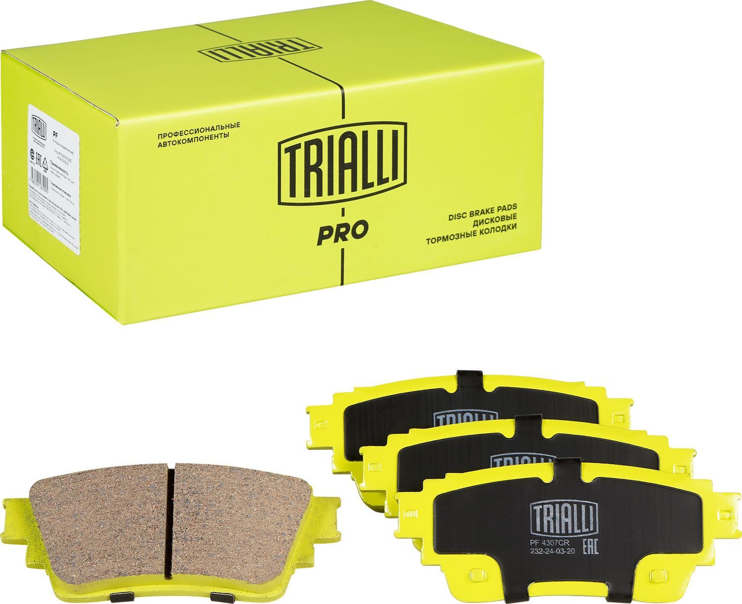 Тормозные колодки Trialli (Керамика). Артикул PF 4307CR