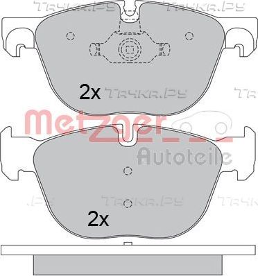 Тормозные колодки (в сборе) Metzger GREENPARTS передние для BMW X5 II (E70) 2006-2013. Артикул 1170562
