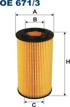 Масляный фильтр Filtron для Volkswagen New Beetle I (A4) 2005-2010. Артикул OE 671/3