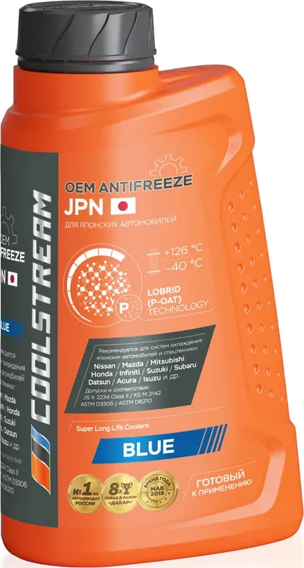 АНТИФРИЗ COOLSTREAM JPN СИНИЙ 1КГ.0,970 Л.КАНИСТ Coolstream. Артикул CS011001