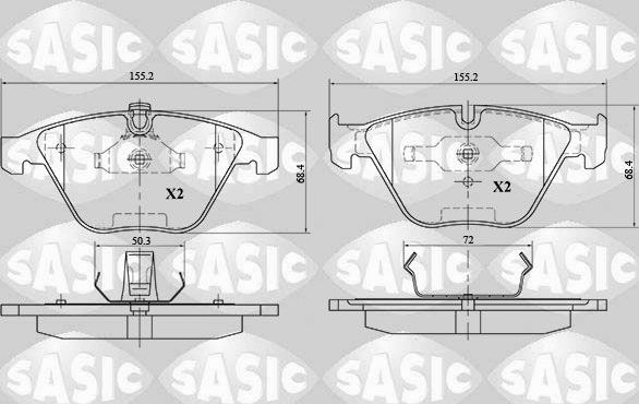 Тормозные колодки Sasic передние для BMW Z4 II (E89) 2009-2016. Артикул 6216104