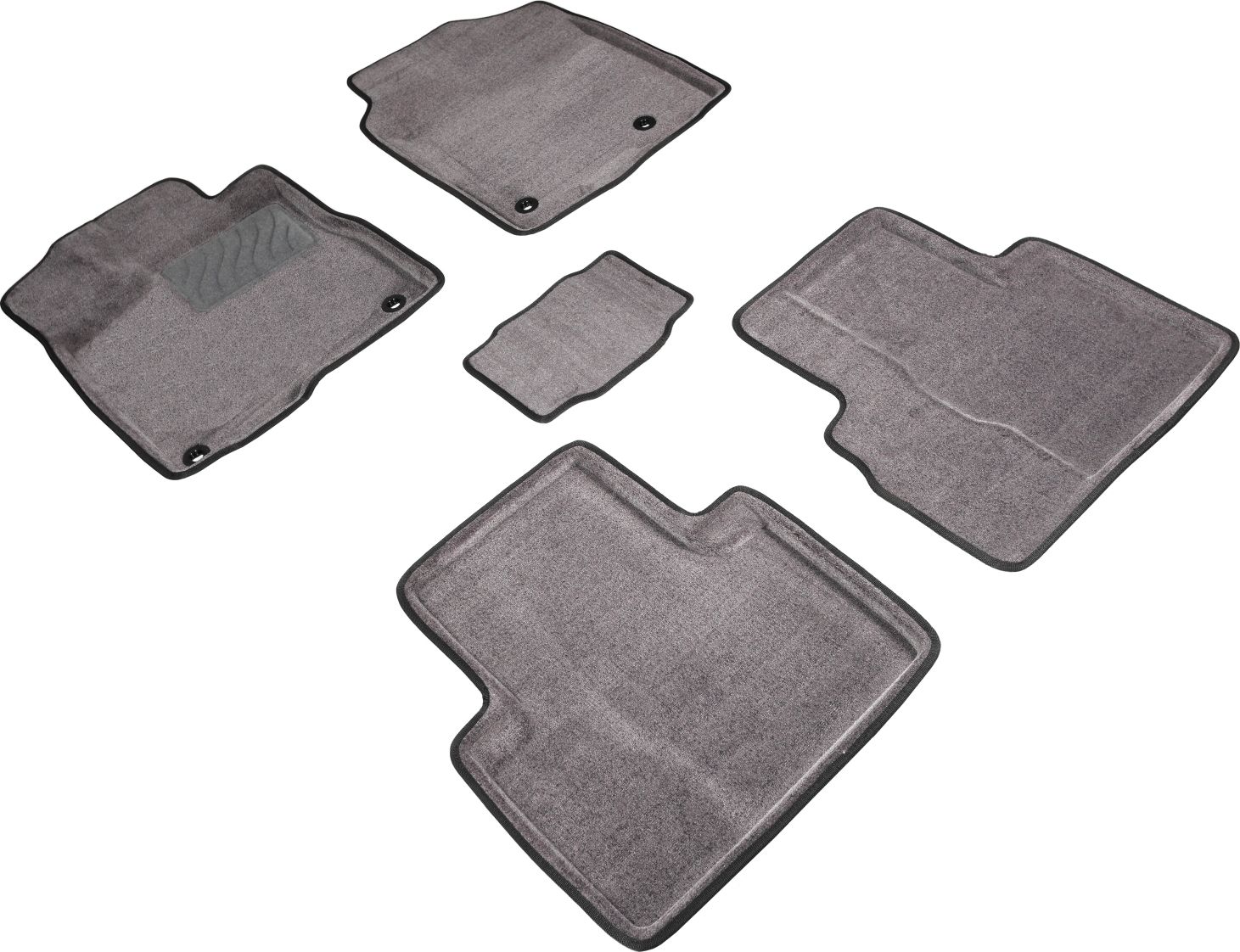 Коврики Seintex 3D ворсовые для салона Acura RDX 2012-2026 Серые. Артикул 86357