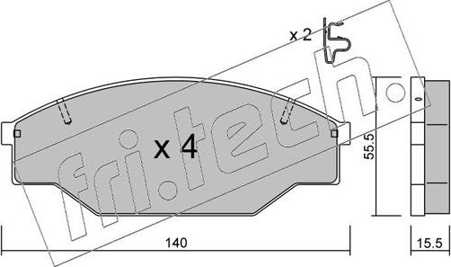 Тормозные колодки fri.tech.. Артикул 236.0