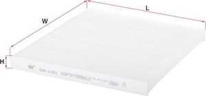 Салонный фильтр Sakura для Toyota Hilux VII 2006-2015. Артикул CA-1101