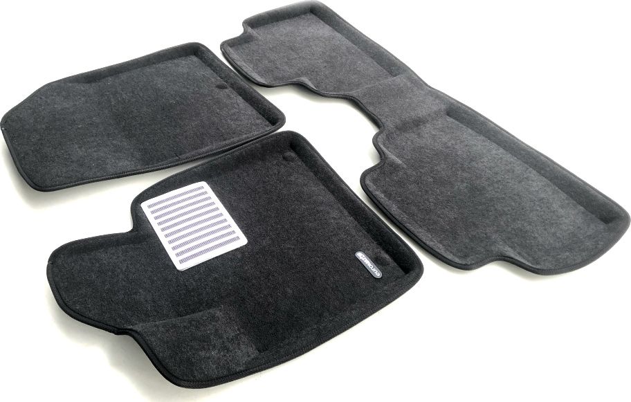 Коврики текстильные Euromat 3D Lux для салона Hyundai Santa Fe IV 2018-2026 Темно-серые. Артикул EM3D-002704G