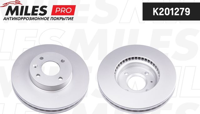 Тормозной диск Miles передний для Chevrolet Cobalt II 2013-2026. Артикул K201279