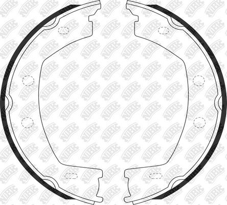 Тормозные колодки (стояночная тормозная система) NiBK. Артикул FN0708