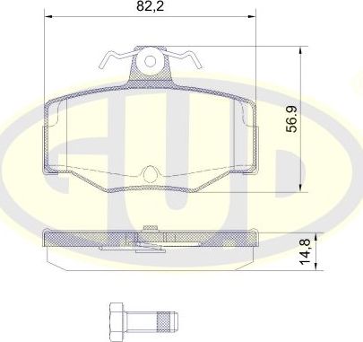 Тормозные колодки G.U.D.. Артикул GBP880141