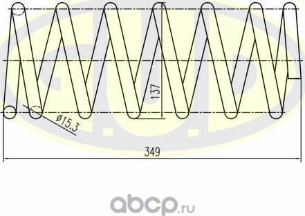 Пружина подвески G.U.D.. Артикул GCS227592