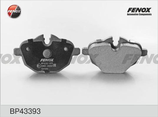 Тормозные колодки Fenox задние для Alpina D3 E90/E92 2008-2013. Артикул BP43393