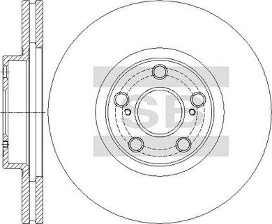 Тормозной диск Sangsin Hi-Q. Артикул SD4046